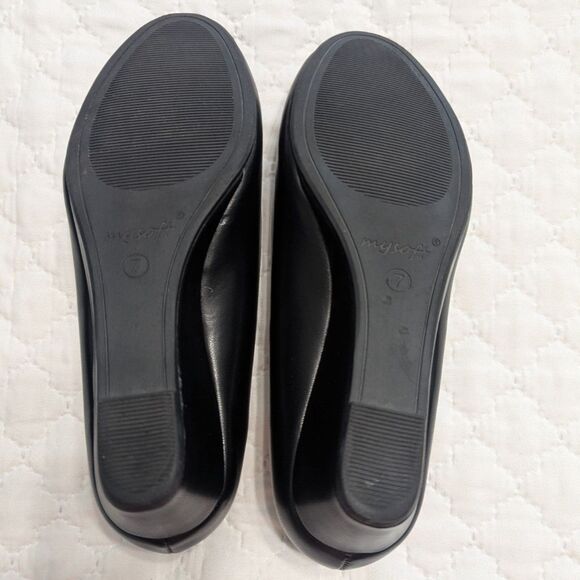 ✨ mysoft Comfort Wedge Pumps – Black Closed Toe Dress Shoes – Size 7 – NEW - Picture 9 of 10
